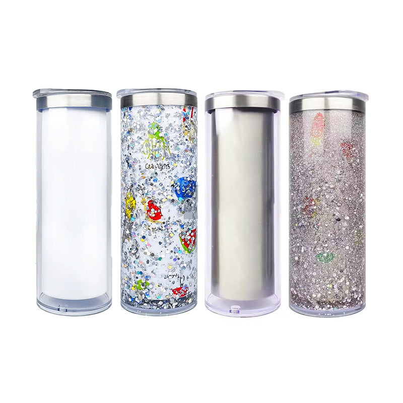20oz Stainless Steel Skinny Snowglobe Story Board
