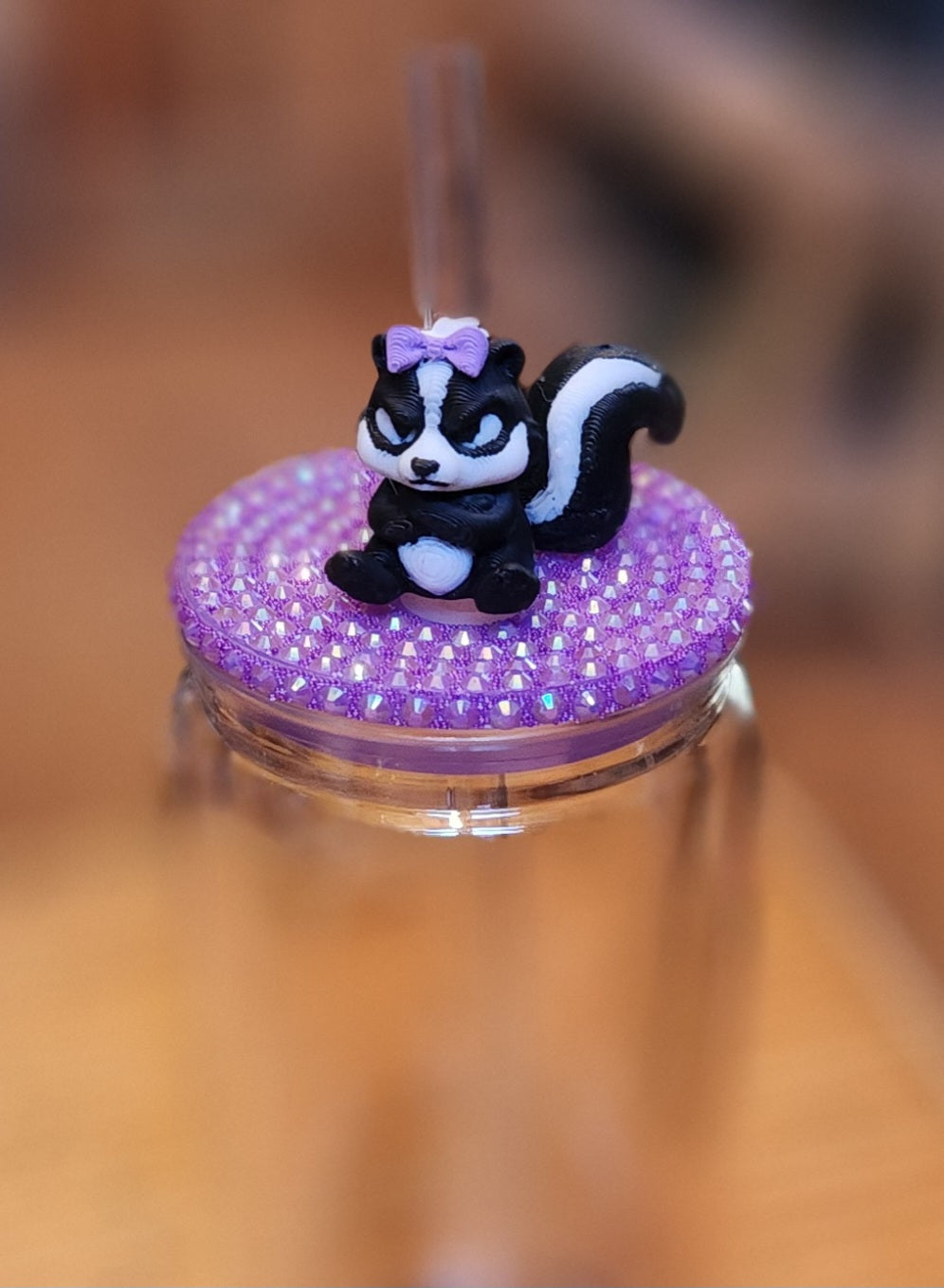 Straw Topper: Angry Skunk