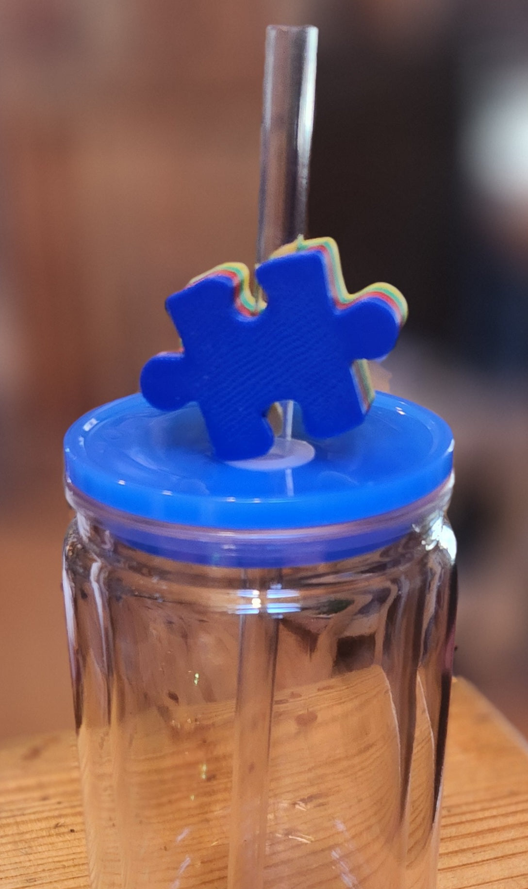 Straw Topper: Puzzle Piece