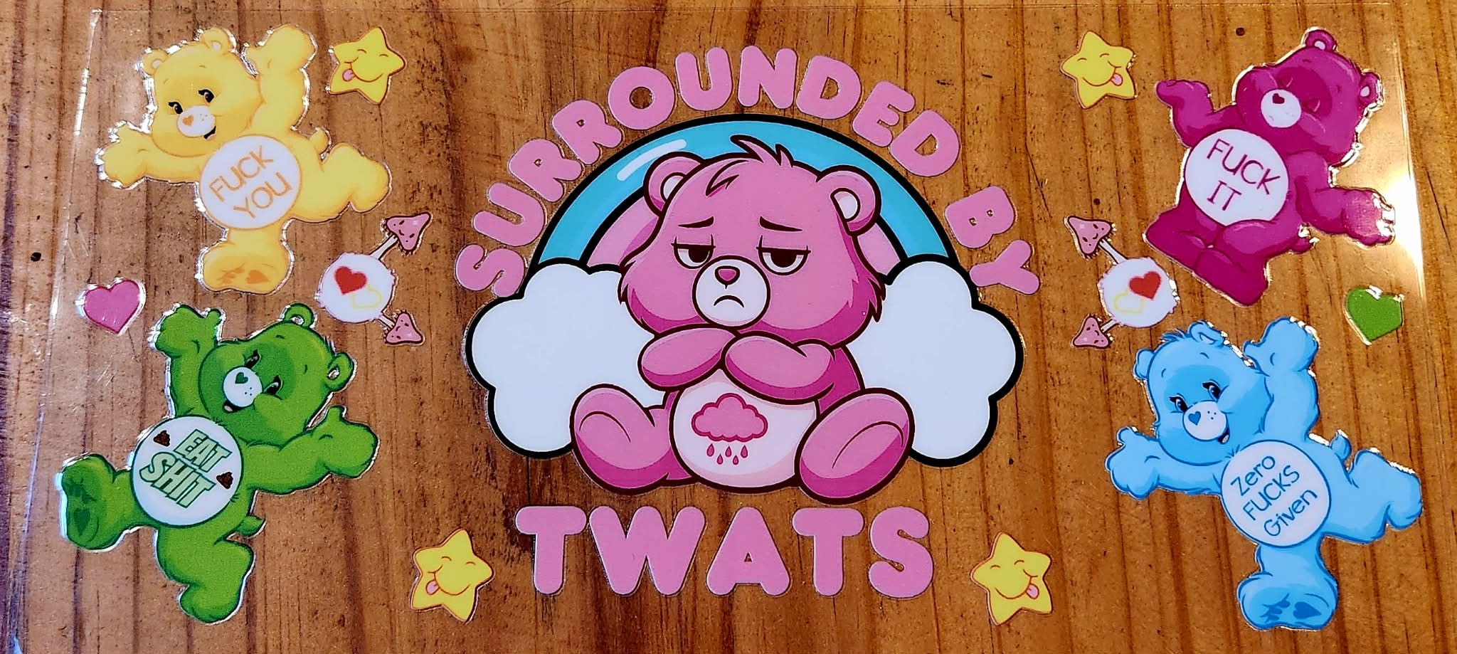 16OZ UV DTF #401 Swear Bears